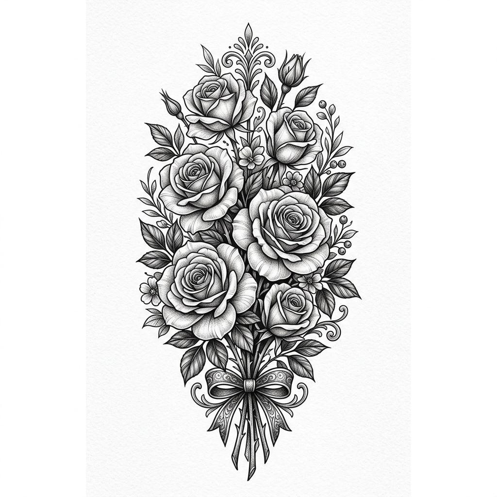 rose-tattoo premium rose bouquet