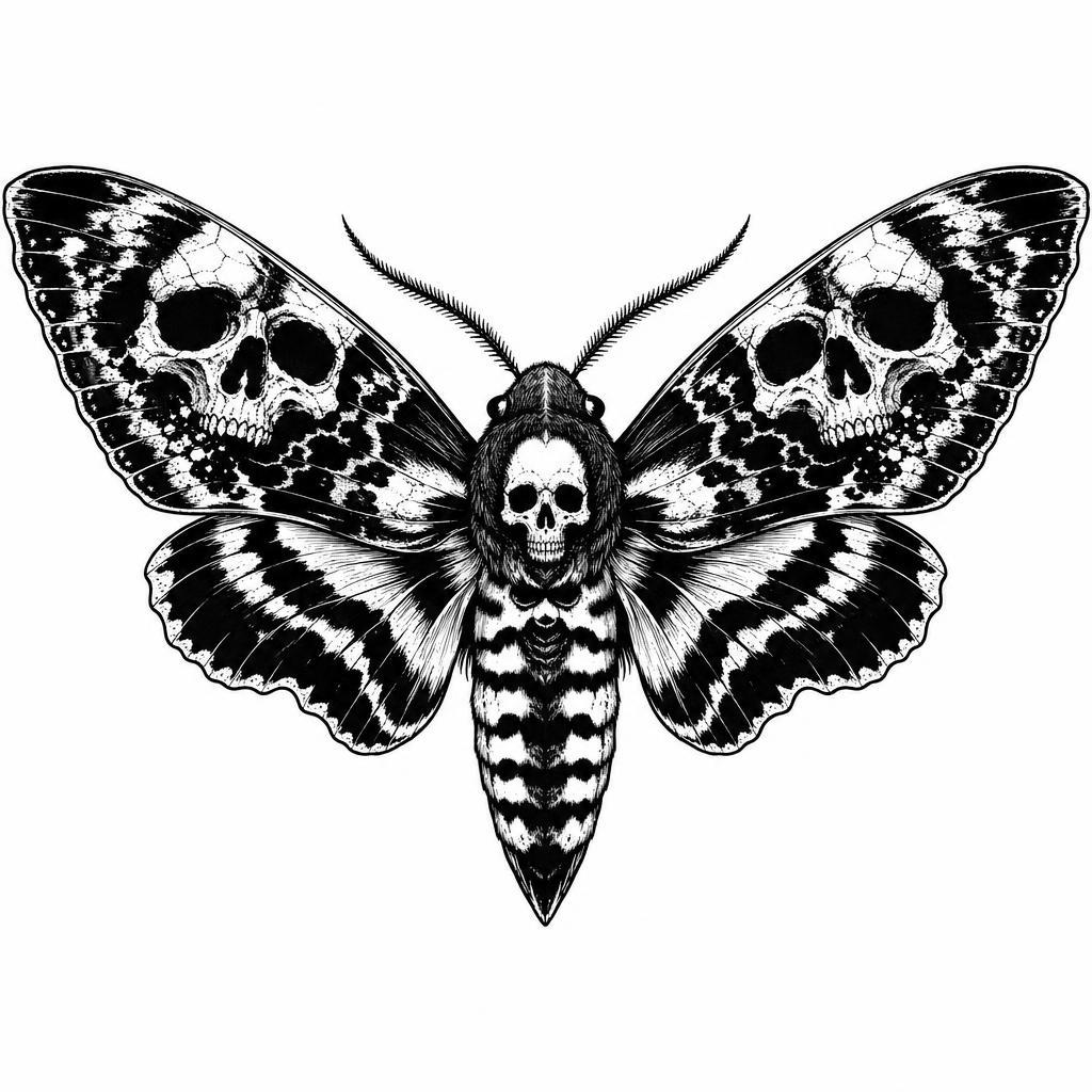 butterfly-tattoo blackwork moth
