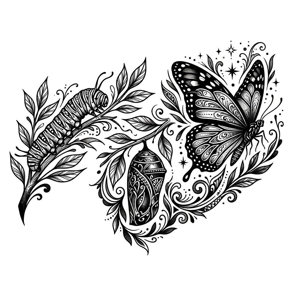 butterfly-tattoo premium butterfly metamorphosis
