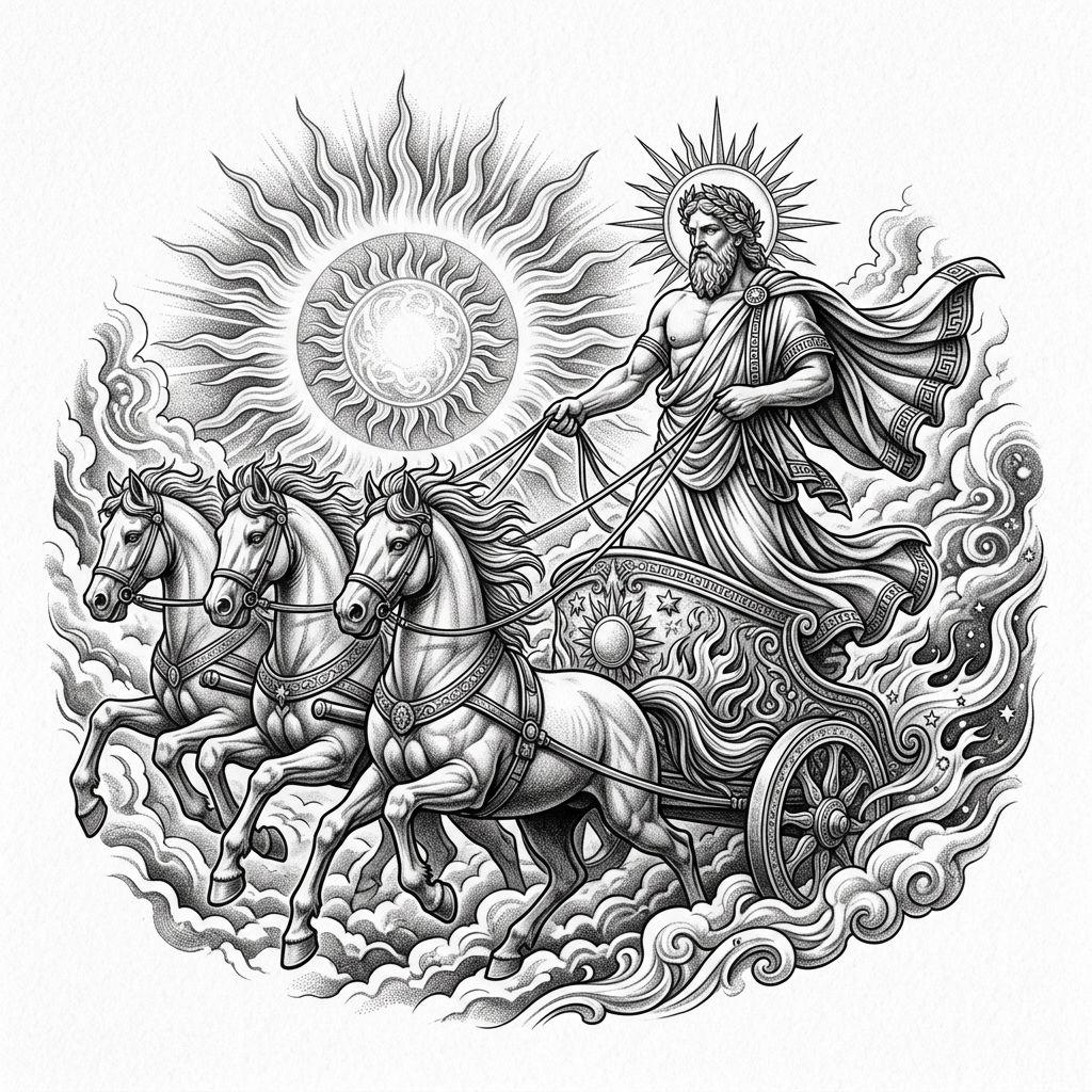 sun-tattoo mythological helios