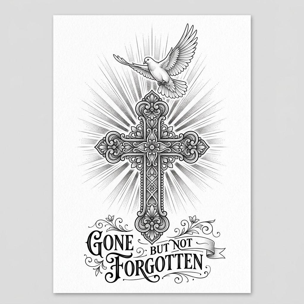 memorial-tattoo spiritual cross of light