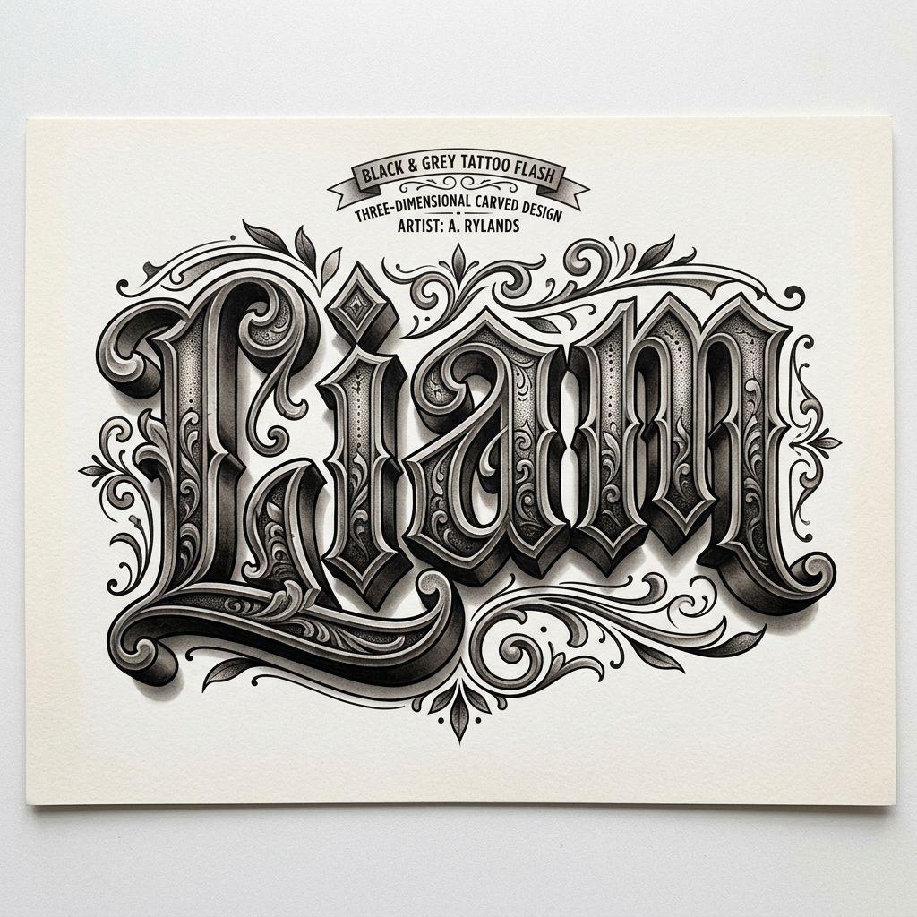 name-tattoo 3d realism name