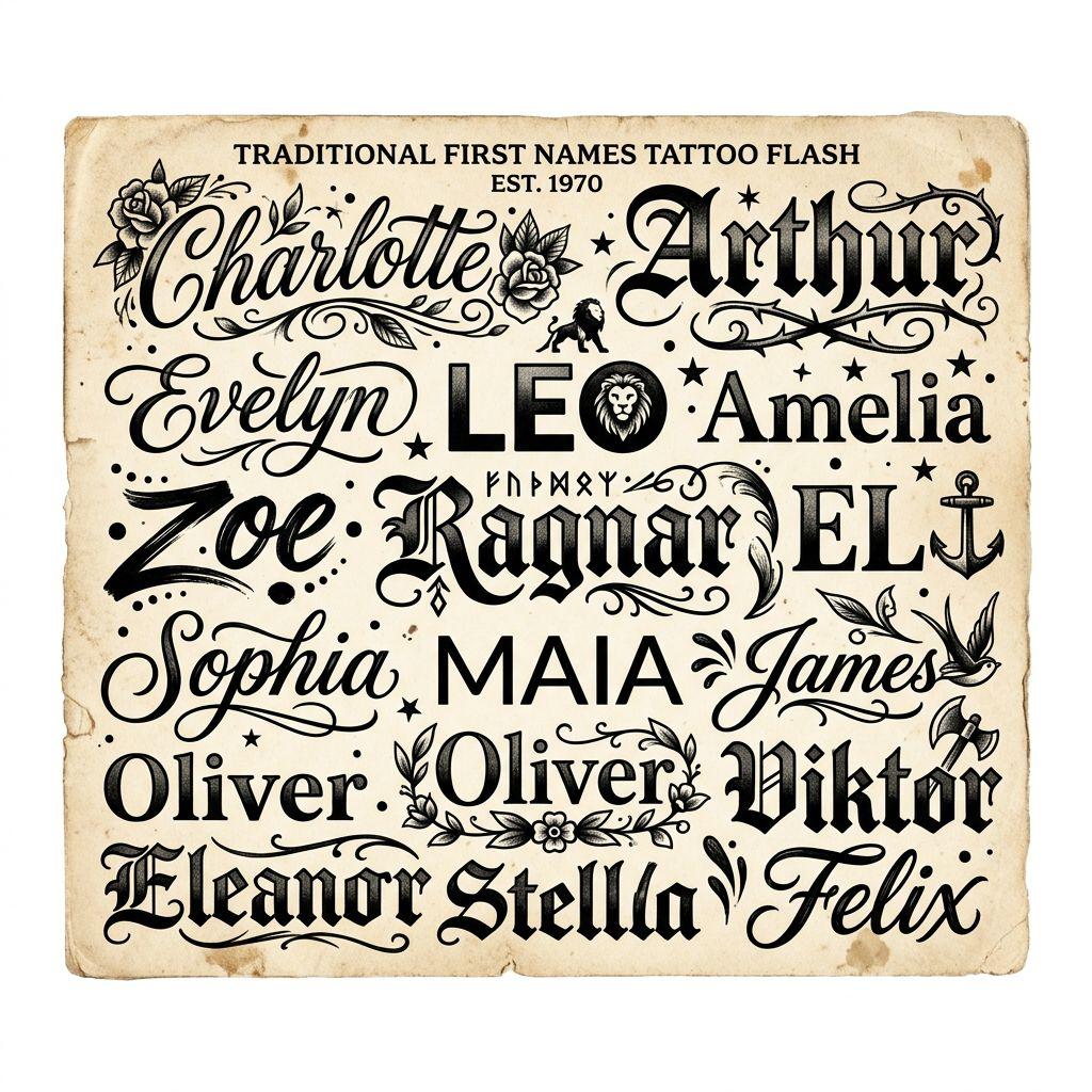 name-tattoo patchwork names flash