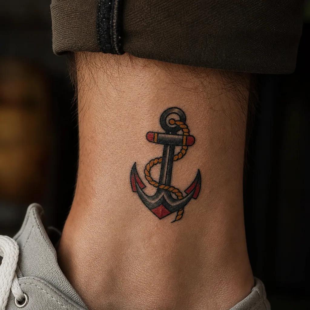 ankle-tattoo minimalist skull