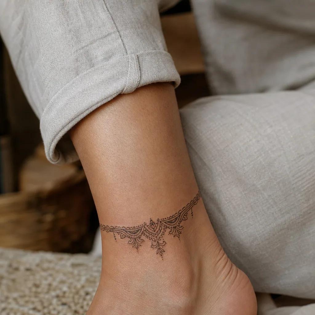 ankle-tattoo premium ornamental band