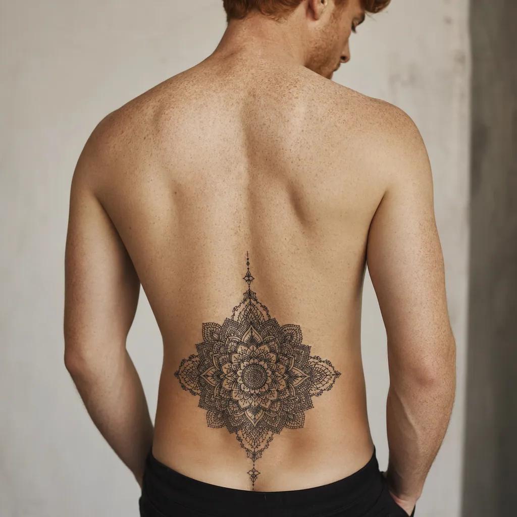 back-tattoo ornamental lace mandala