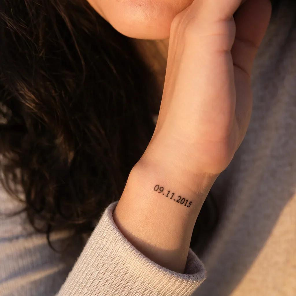 birth date-tattoo gothic blackwork date