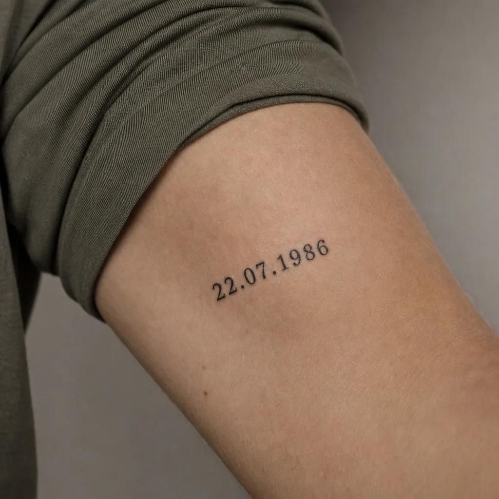 birth date-tattoo 3d realism date