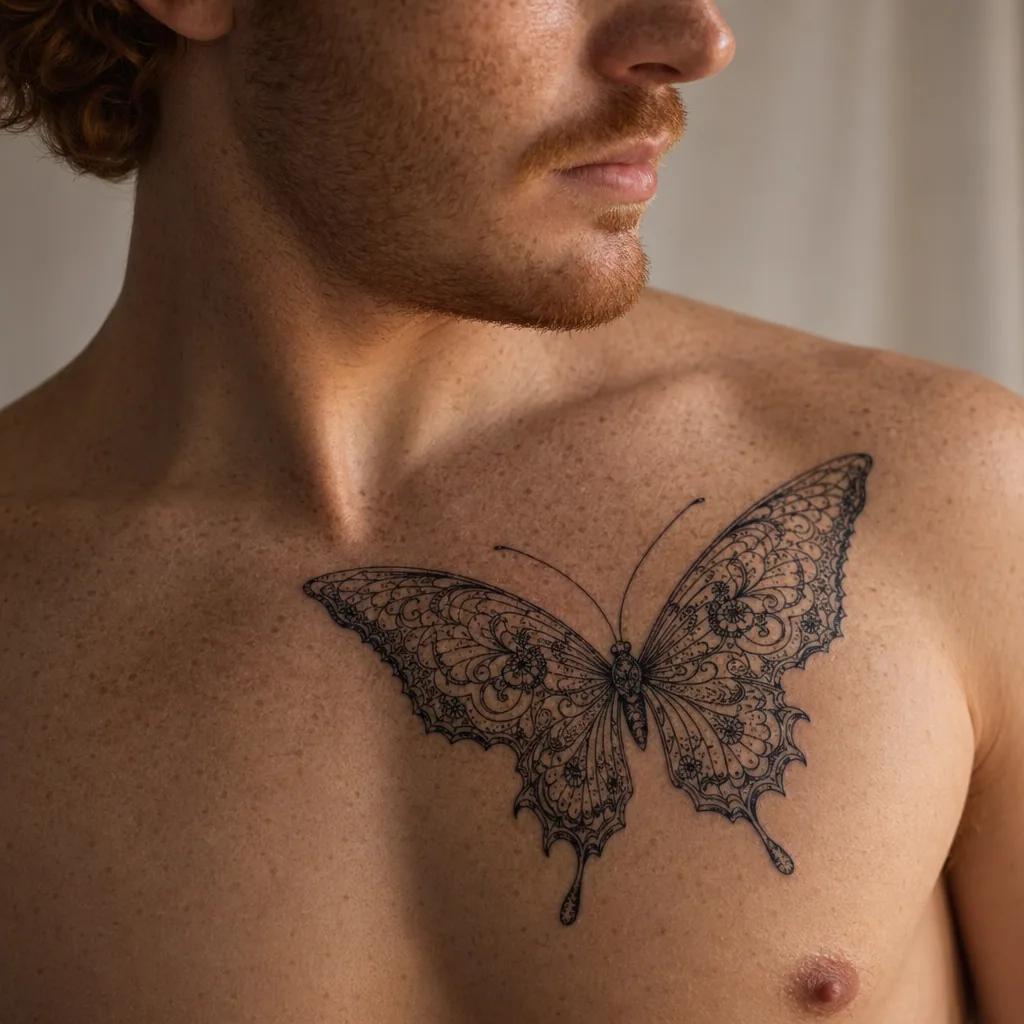 butterfly-tattoo lace-style butterfly