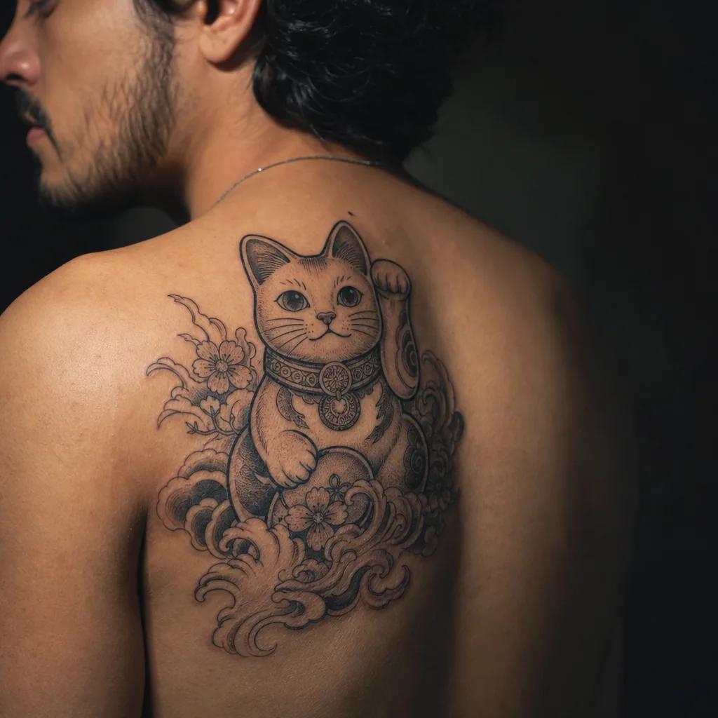 cat-tattoo realistic cat portrait