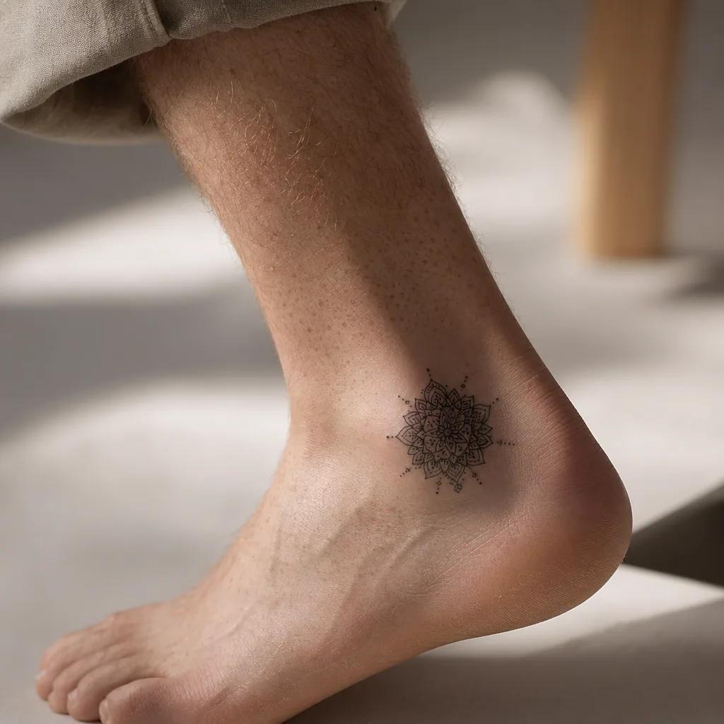 idée tatouage cheville mini mandala