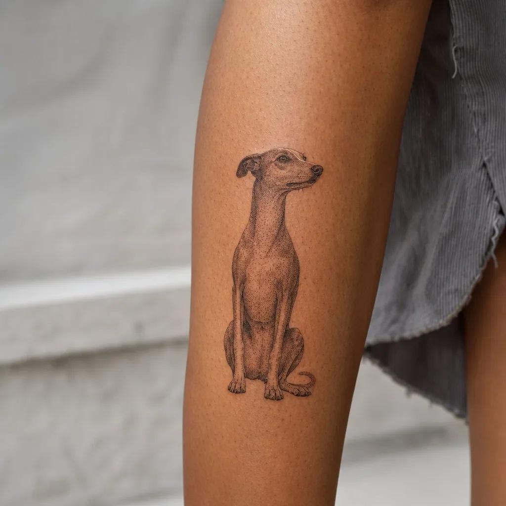 idée tatouage chien chien dotwork