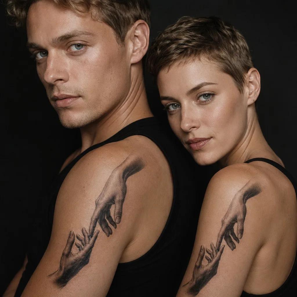 couple-tattoo realistic hands