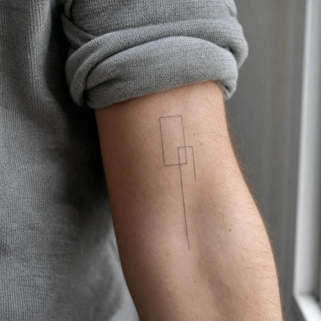 cover-up tattoo minimalistisches cover-up, realistic photo on skin