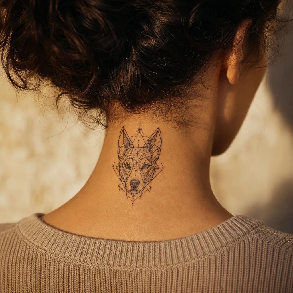 dog-tattoo wolf and dog blackwork