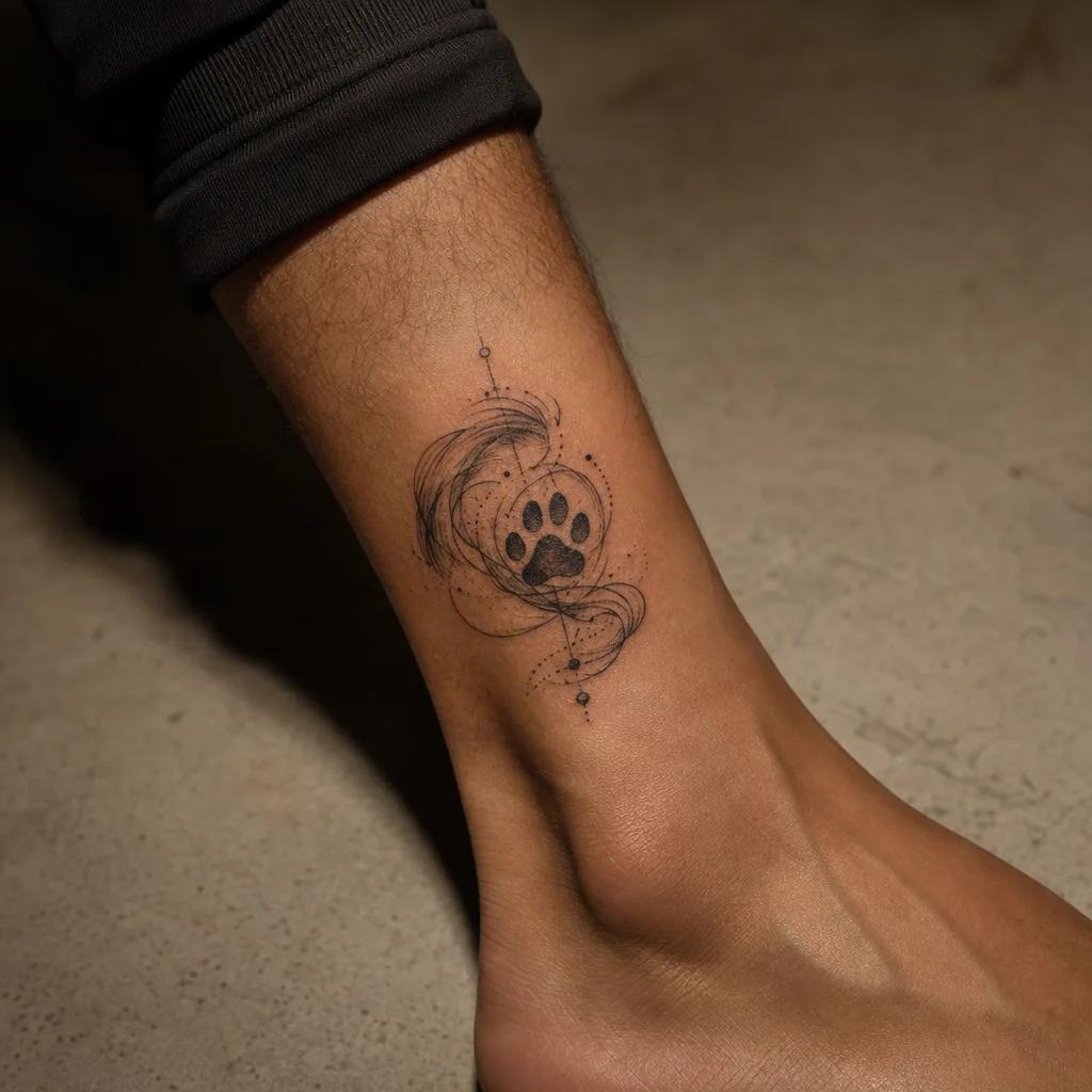 dog-tattoo dog name lettering