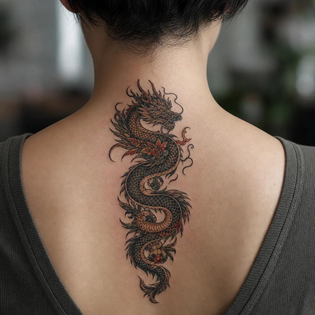 dragon-tattoo rich neo-traditional dragon
