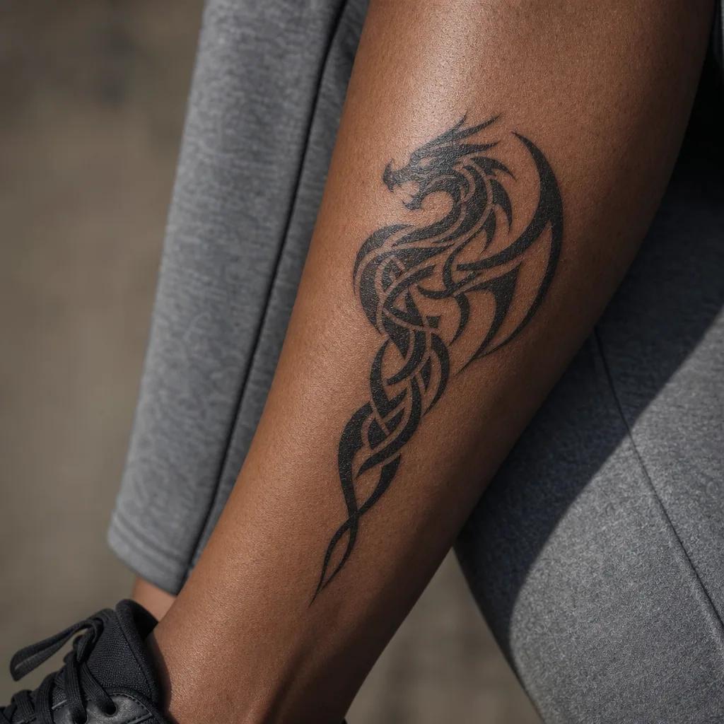 dragon-tattoo celtic tribal dragon