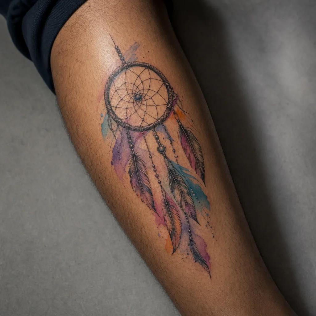 dreamcatcher-tattoo soft watercolor dreamcatcher