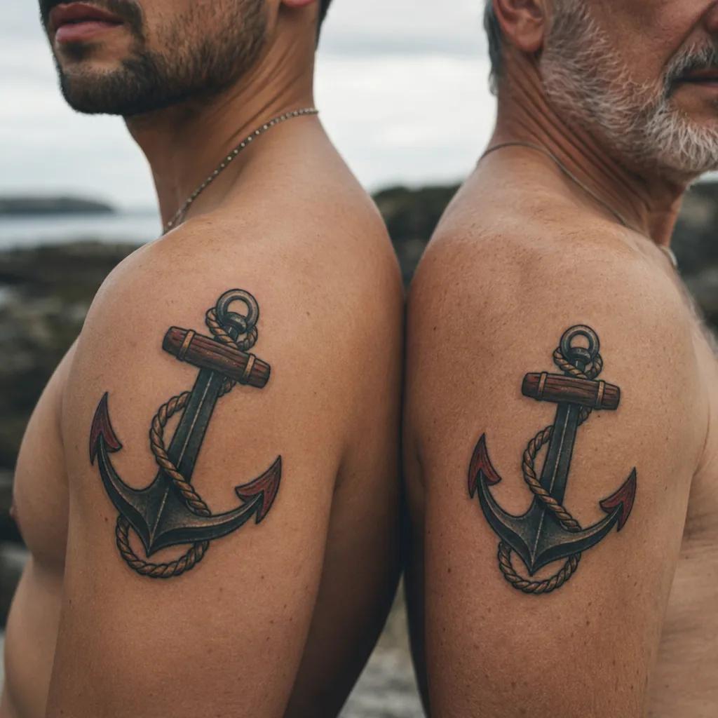 father and son-tattoo geometric infinity f and s