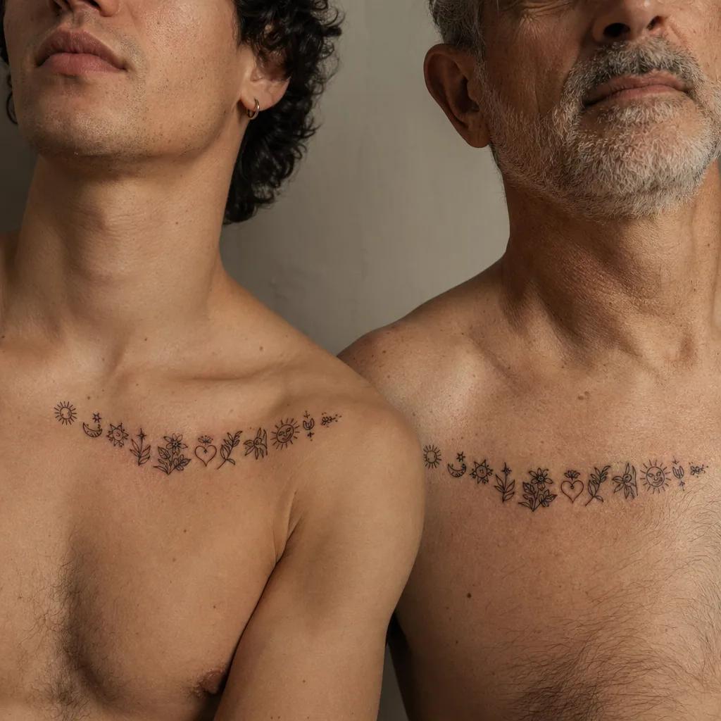 father and son-tattoo spiritual tree of life