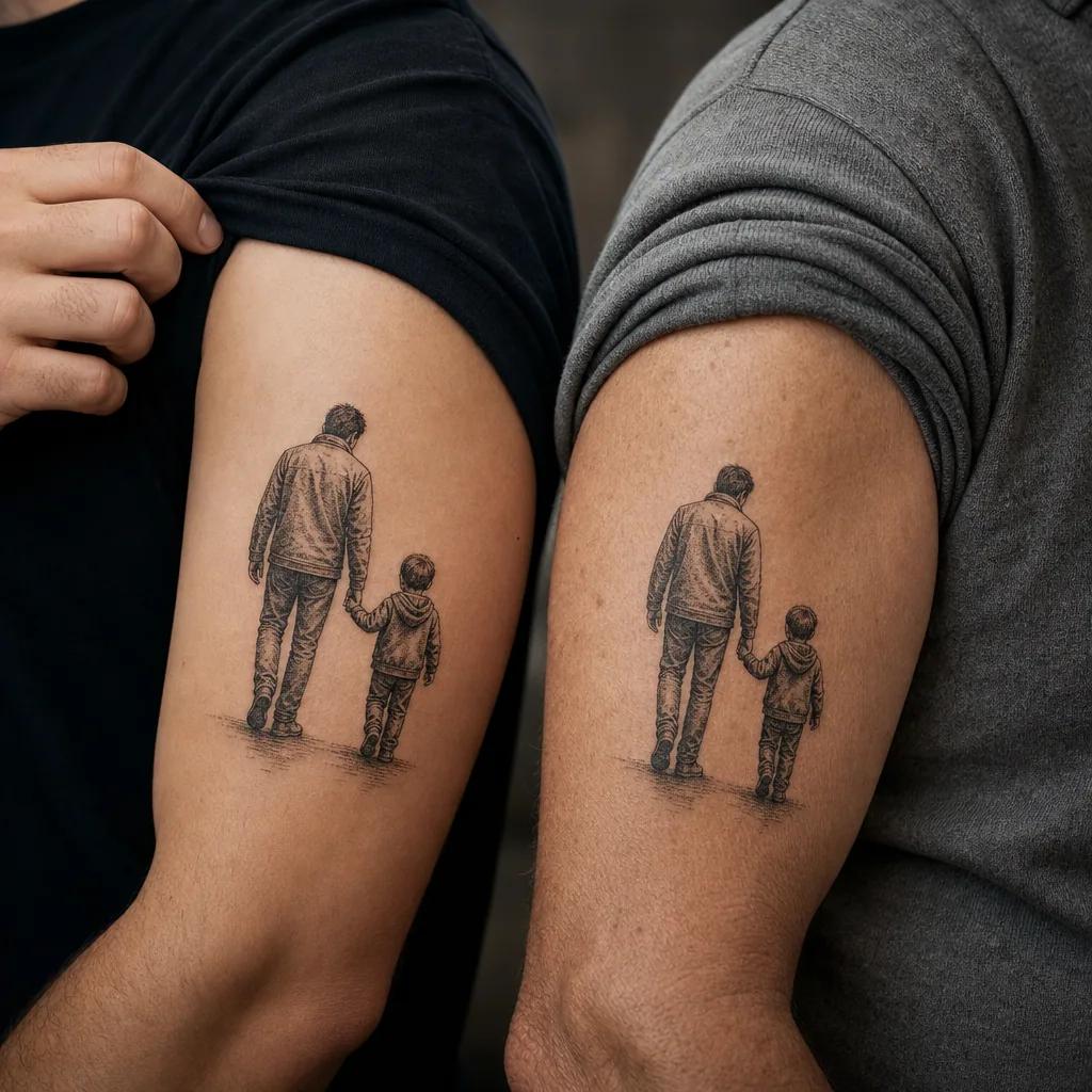 father and son-tattoo my son my pride premium