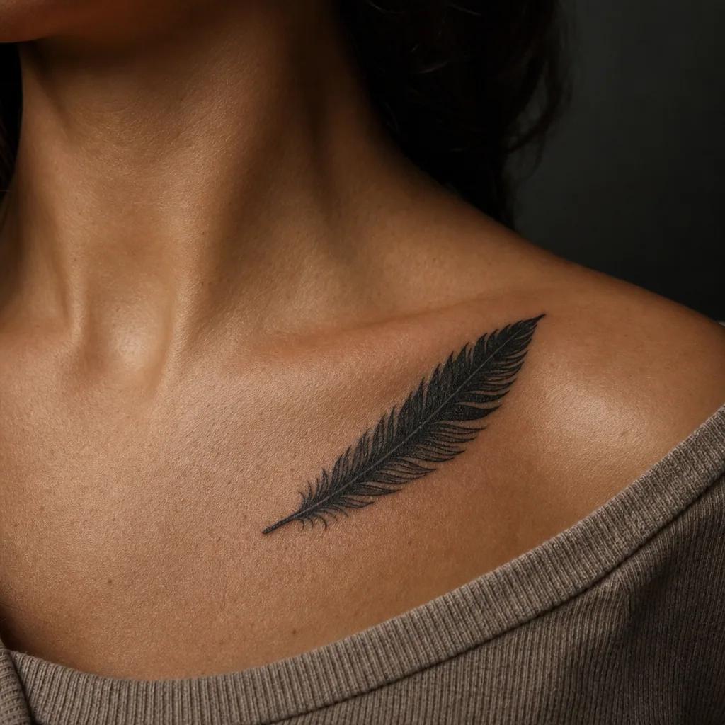 feather-tattoo bold blackwork feather