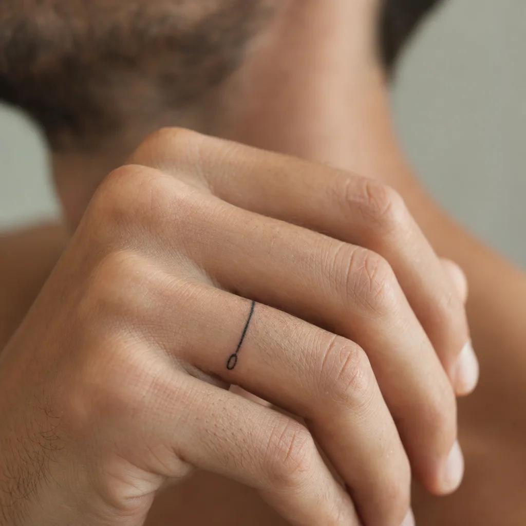 finger-tattoo minimalist ring