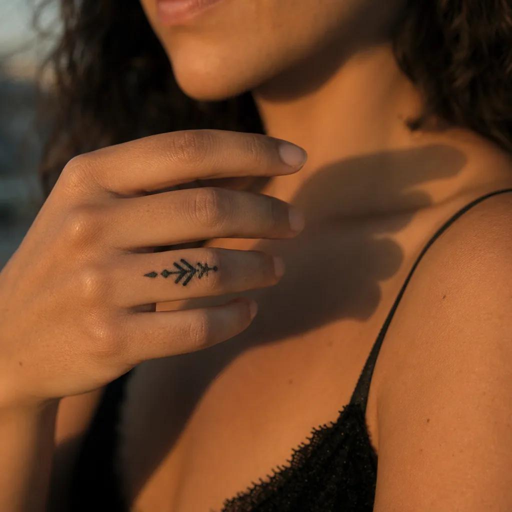finger-tattoo fine-line heart