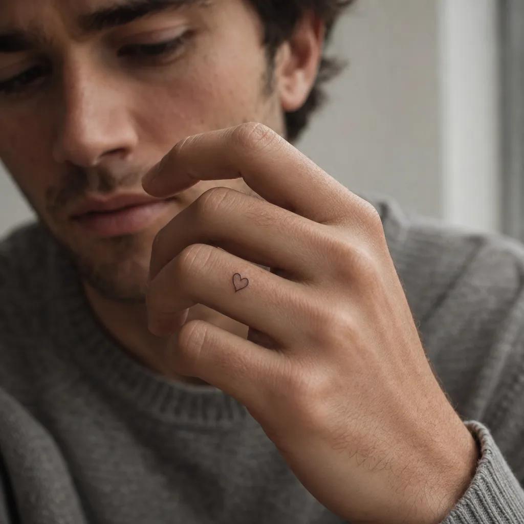 finger-tattoo fine floral sprig