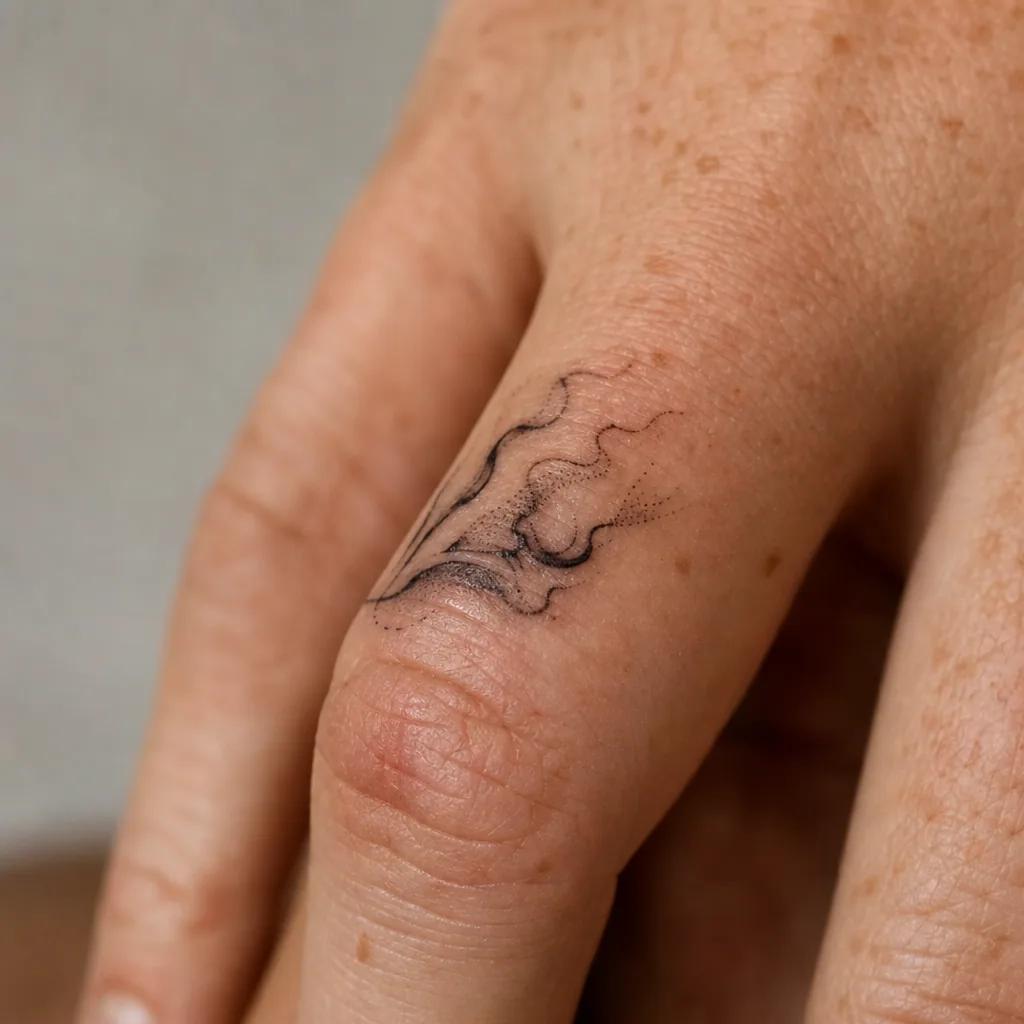 finger-tattoo patchwork micro-symbols