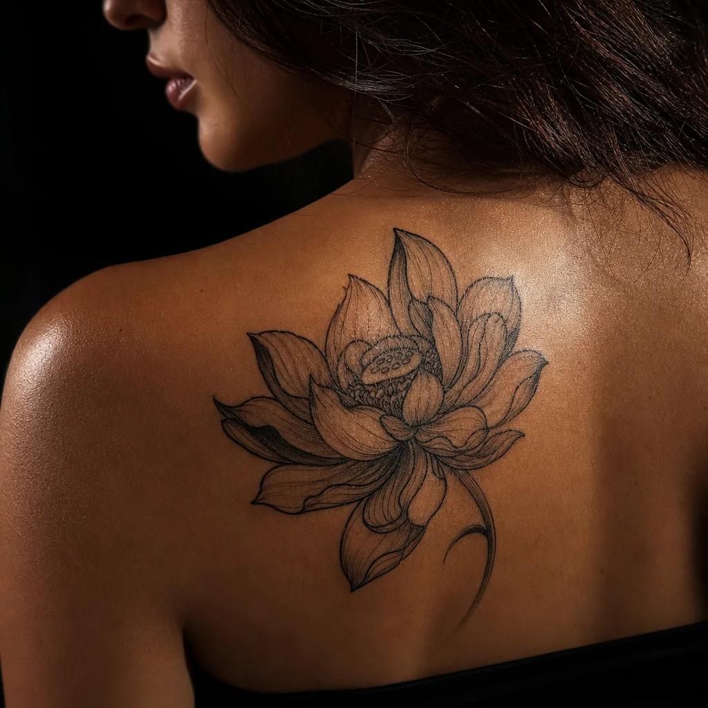 flower-tattoo japanese lotus flower