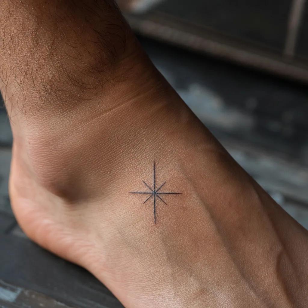 foot-tattoo minimalist star