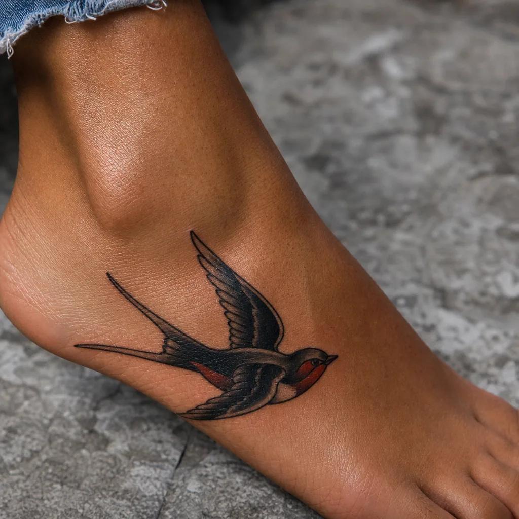 foot-tattoo geometric circle