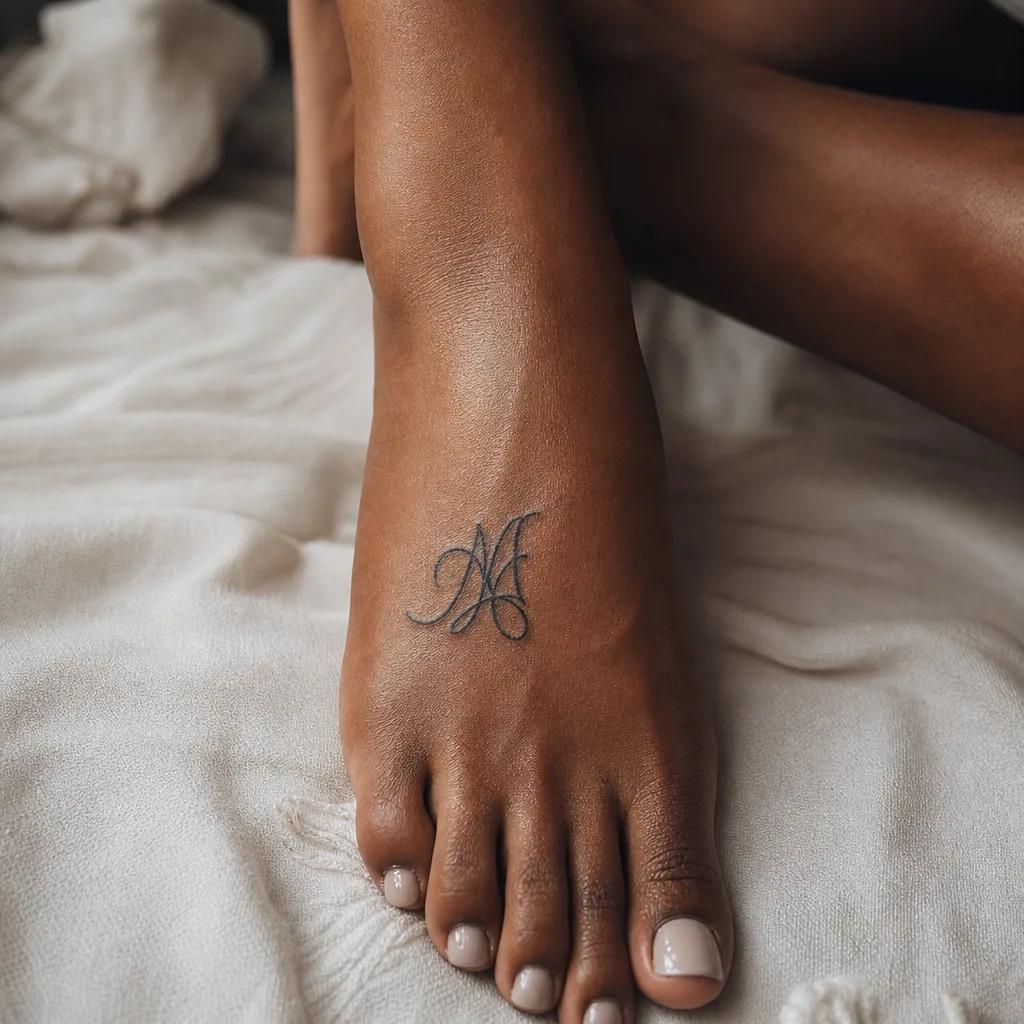 foot-tattoo dotwork moon