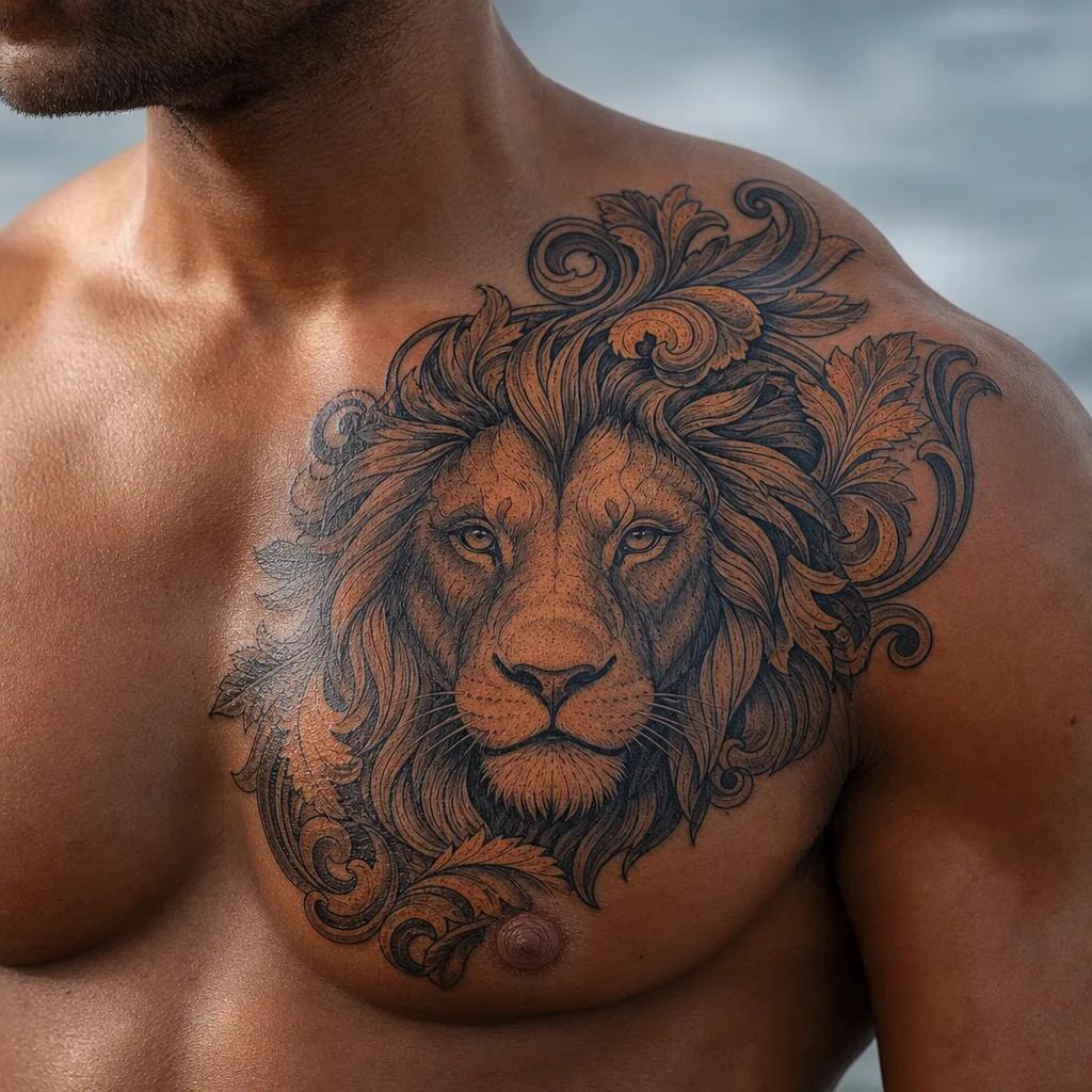lion-tattoo neo-traditional lion