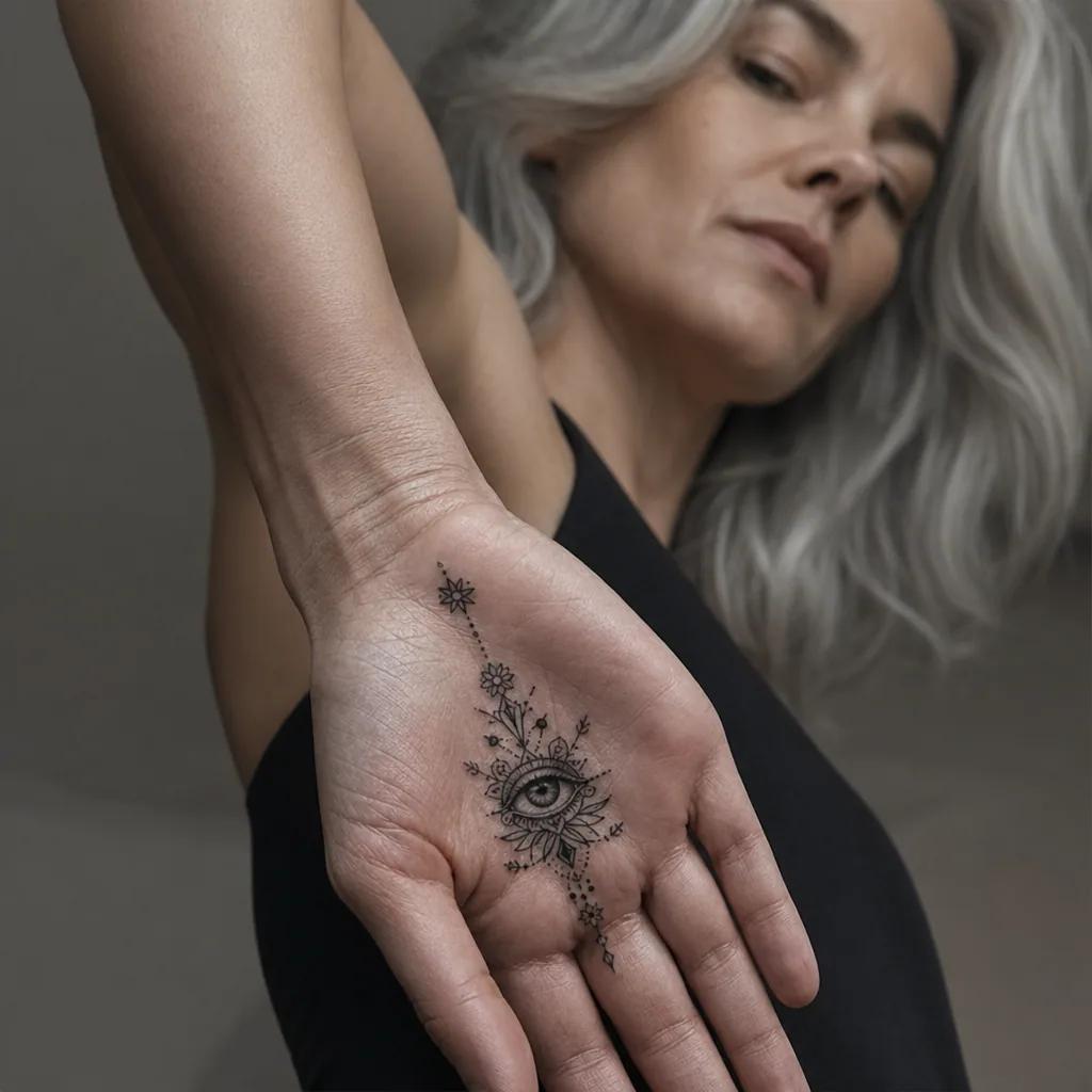 idée tatouage main patchwork main flash