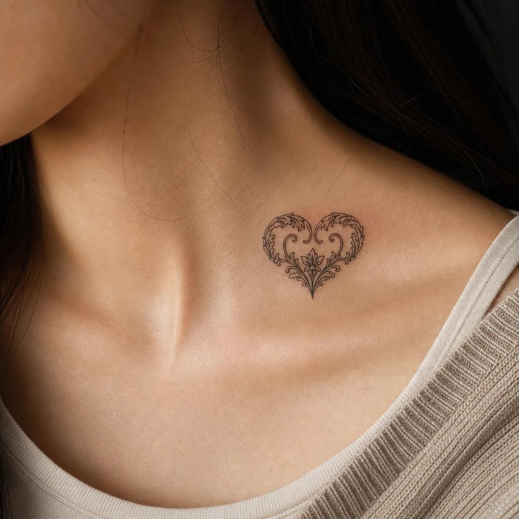 idée tatouage maman cœur ornemental 'maman'
