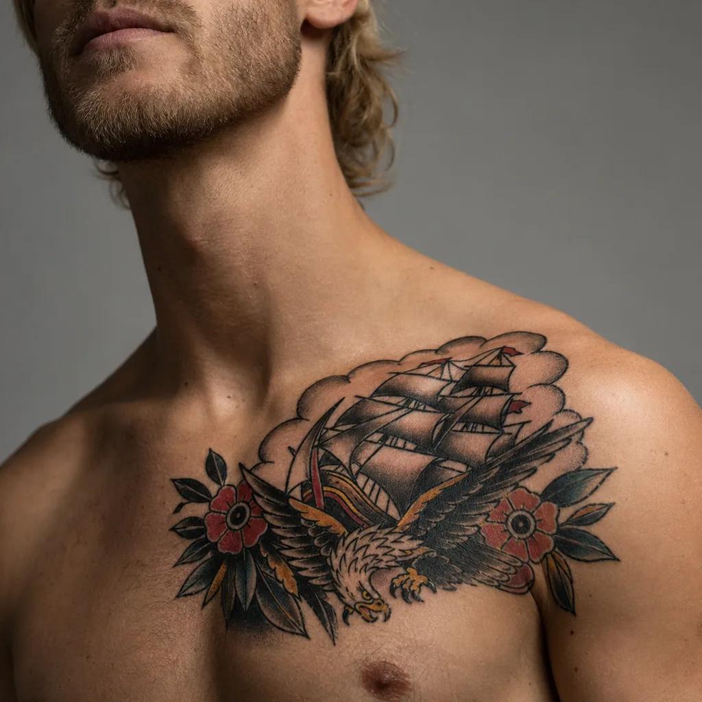men-tattoo old-school patchwork