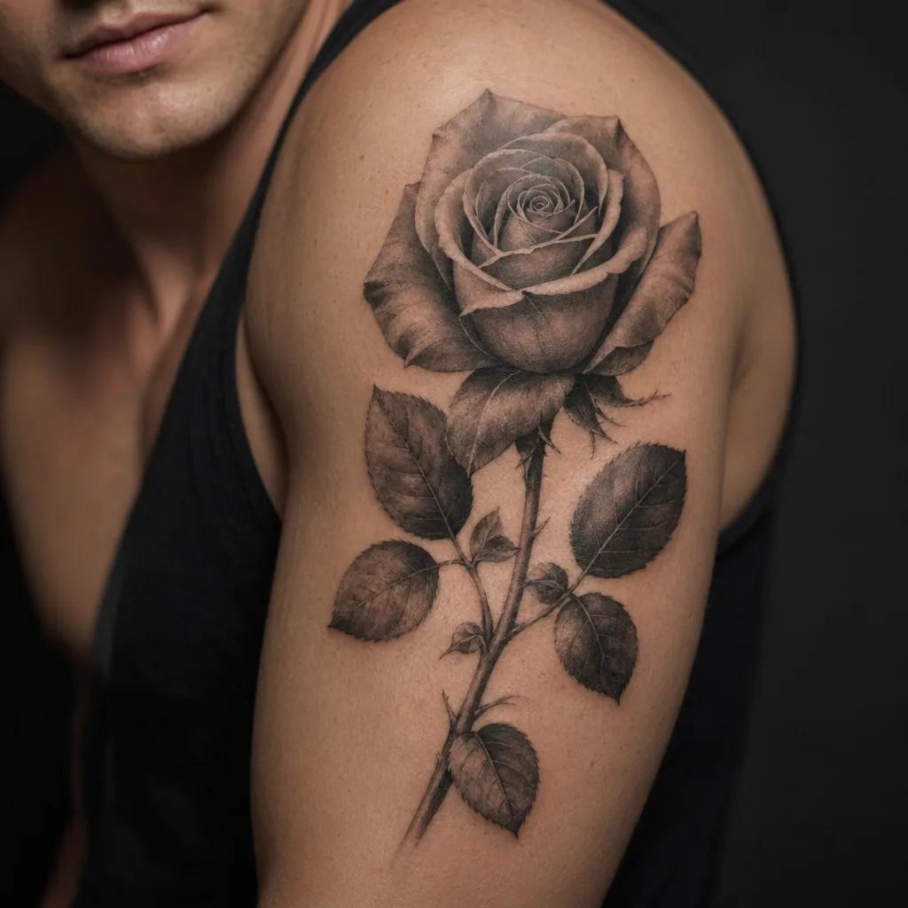 memorial-tattoo blackwork cross