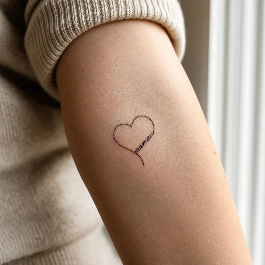 mom-tattoo minimalist mom lettering