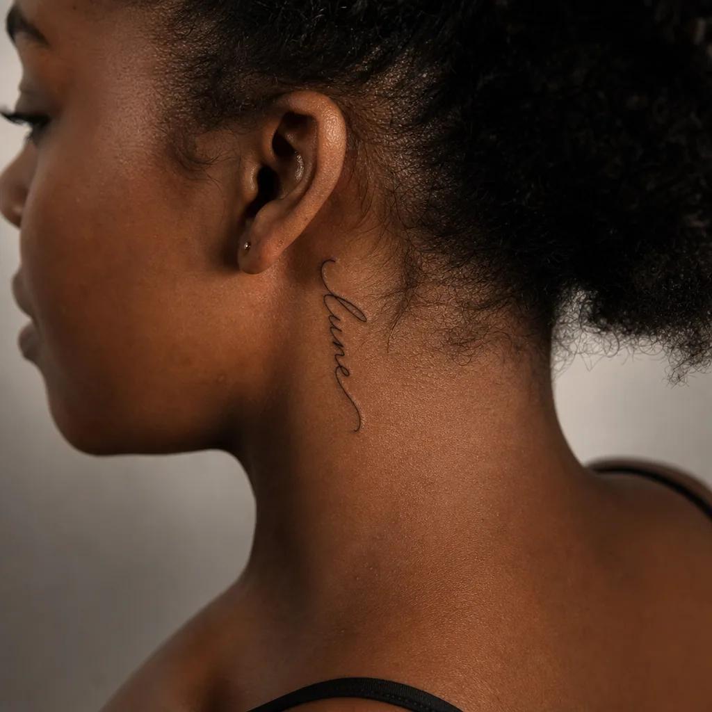 moon-tattoo cursive "moon" lettering