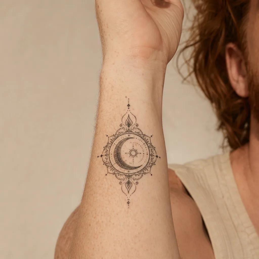 moon-tattoo ornamental moon mandala