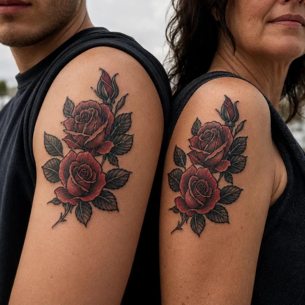 mother and son-tattoo infinity m and s