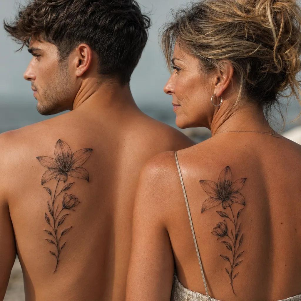 mother and son-tattoo old school 'mother'