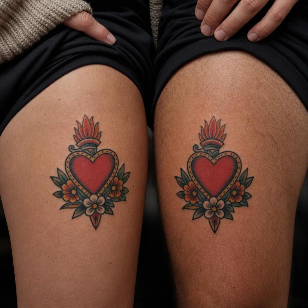 mother and son-tattoo ornamental 'son' heart