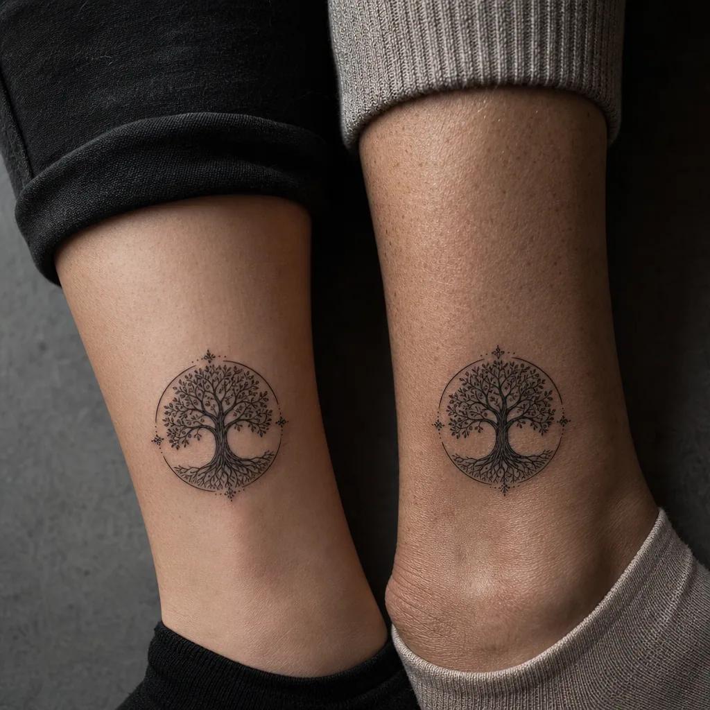 mother and son-tattoo lettering my son forever