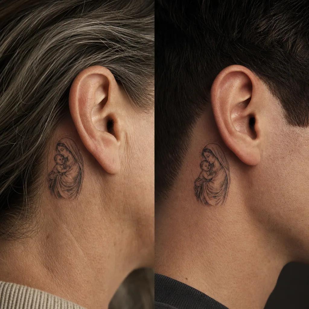 mother and son-tattoo mandala m and s
