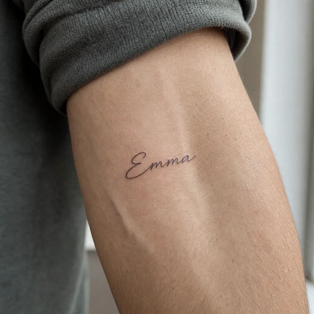 name-tattoo minimalist sans-serif name