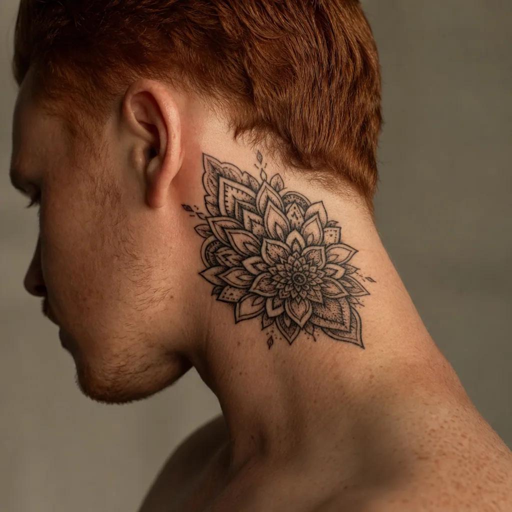 nape-tattoo ornamental mandala